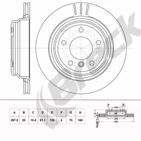 Тормозной диск BRECK BR 400 VA100